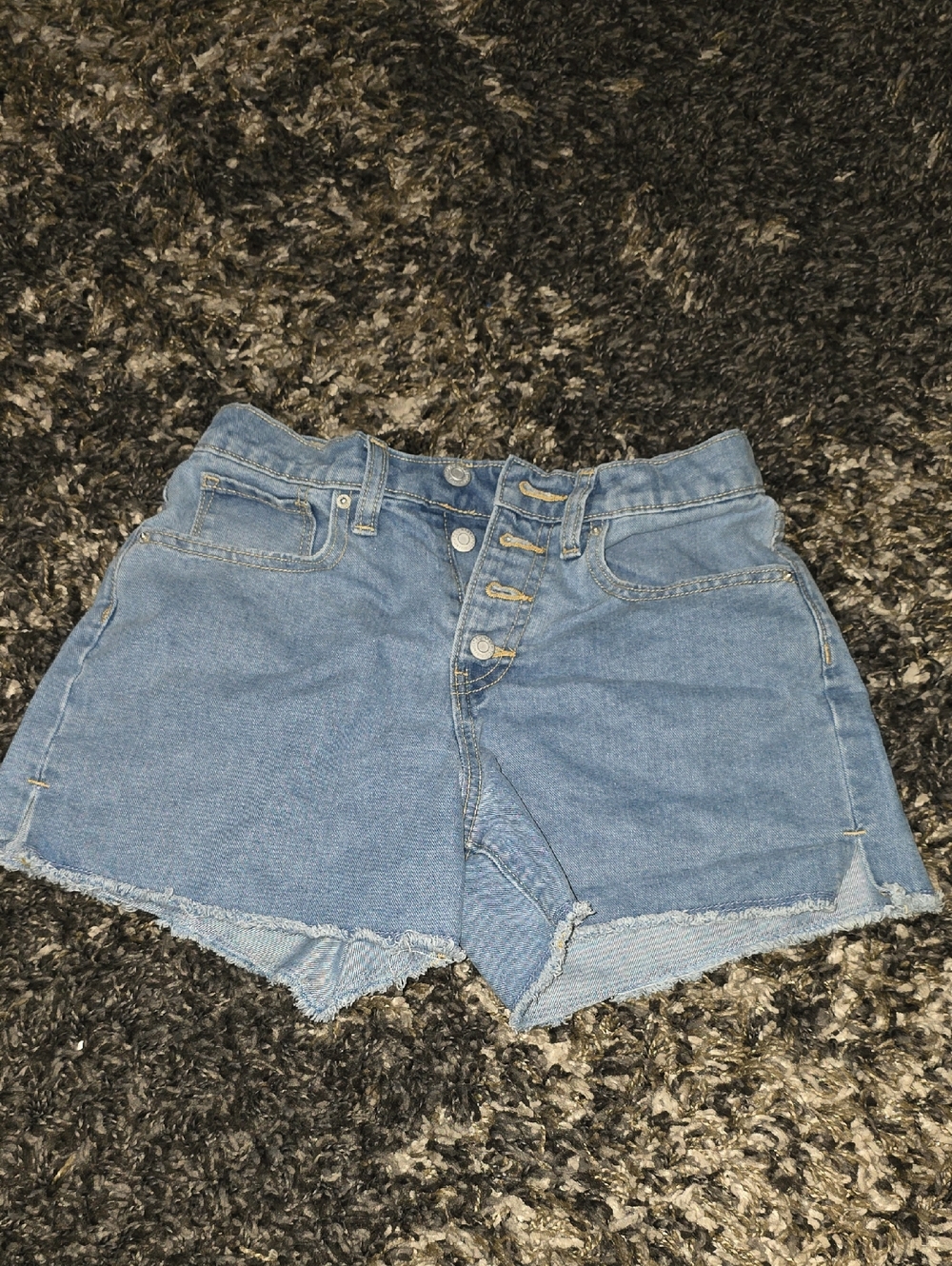 Old Navy Light Blue Denim Button-Front Girls' Shorts
